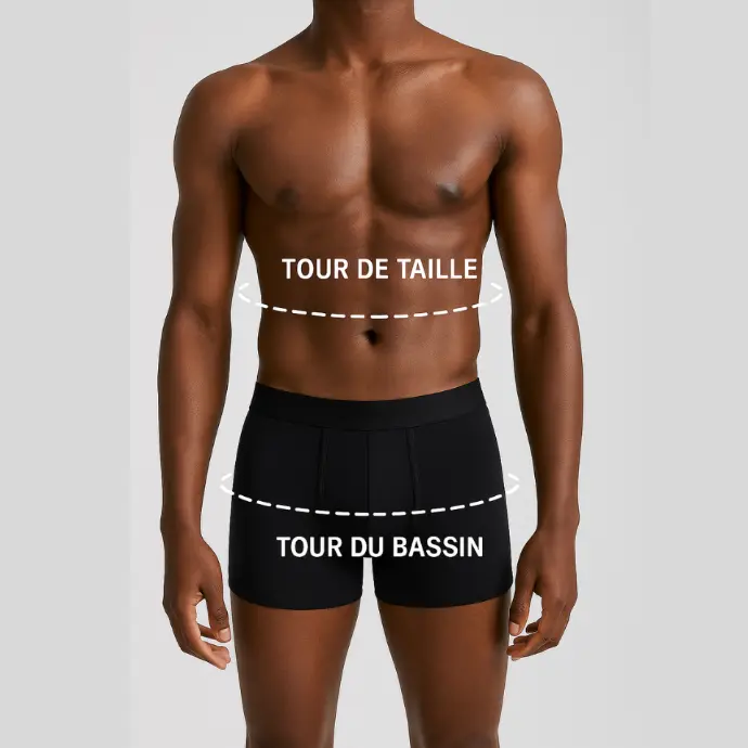 illustation mesure taille culotte homme lingerie nyanga
